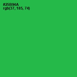 #25B94A - Sea Green Color Image