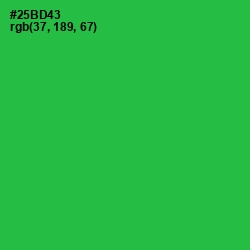 #25BD43 - Sea Green Color Image