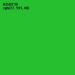 #25BF30 - Forest Green Color Image