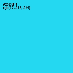 #25D8F1 - Bright Turquoise Color Image