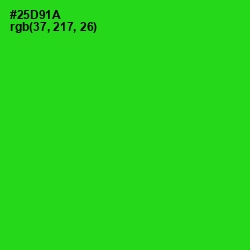 #25D91A - Harlequin Color Image