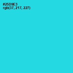 #25D9E3 - Turquoise Color Image