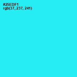 #25EDF1 - Bright Turquoise Color Image