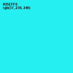 #25EFF0 - Bright Turquoise Color Image