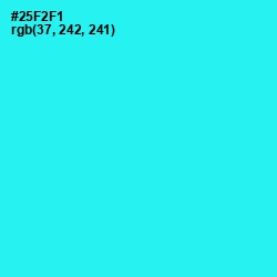 #25F2F1 - Bright Turquoise Color Image