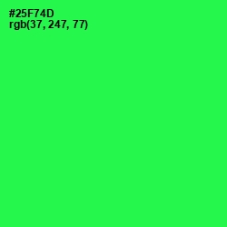 #25F74D - Malachite Color Image