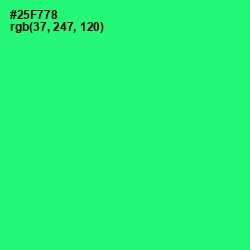 #25F778 - Spring Green Color Image