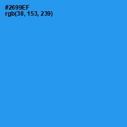 #2699EF - Dodger Blue Color Image