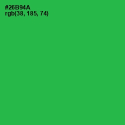 #26B94A - Sea Green Color Image