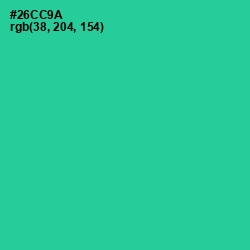 #26CC9A - Shamrock Color Image