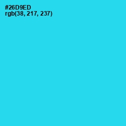 #26D9ED - Bright Turquoise Color Image