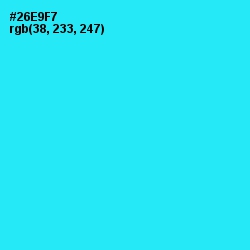 #26E9F7 - Bright Turquoise Color Image