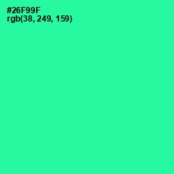 #26F99F - Shamrock Color Image