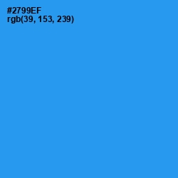 #2799EF - Dodger Blue Color Image