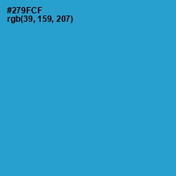 #279FCF - Curious Blue Color Image