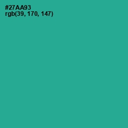 #27AA93 - Jungle Green Color Image