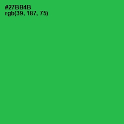 #27BB4B - Sea Green Color Image