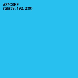 #27C0EF - Turquoise Color Image