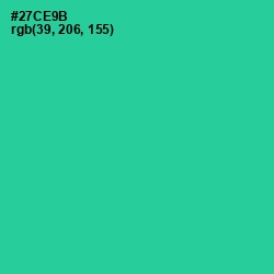 #27CE9B - Shamrock Color Image