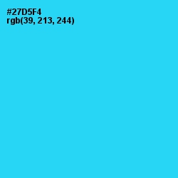 #27D5F4 - Bright Turquoise Color Image