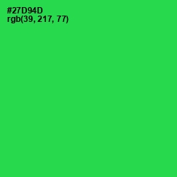 #27D94D - Malachite Color Image