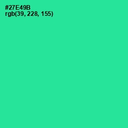 #27E49B - Shamrock Color Image