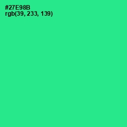 #27E98B - Shamrock Color Image