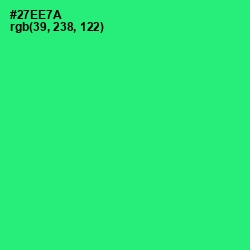 #27EE7A - Spring Green Color Image