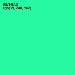 #27F8A2 - Shamrock Color Image