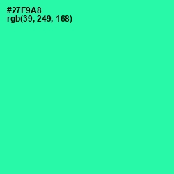 #27F9A8 - Shamrock Color Image