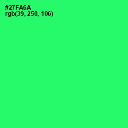 #27FA6A - Spring Green Color Image