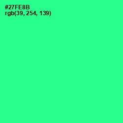 #27FE8B - Shamrock Color Image
