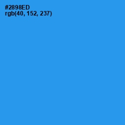 #2898ED - Dodger Blue Color Image