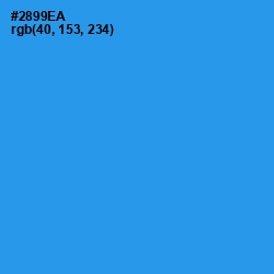 #2899EA - Dodger Blue Color Image