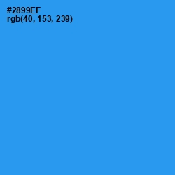 #2899EF - Dodger Blue Color Image