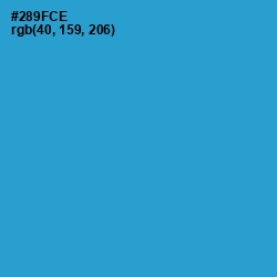 #289FCE - Curious Blue Color Image