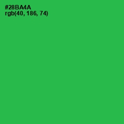 #28BA4A - Sea Green Color Image