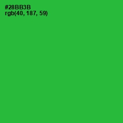 #28BB3B - Forest Green Color Image