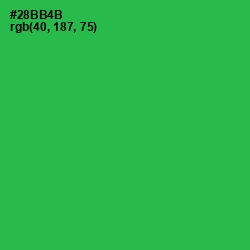 #28BB4B - Sea Green Color Image