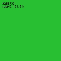 #28BF33 - Forest Green Color Image