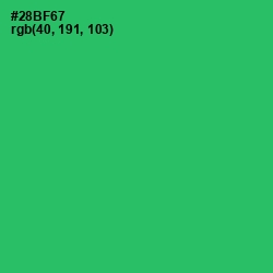 #28BF67 - Jade Color Image