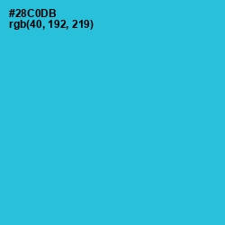 #28C0DB - Turquoise Color Image