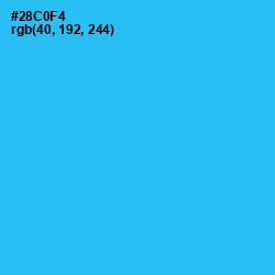 #28C0F4 - Turquoise Color Image