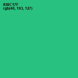 #28C17F - Malachite Color Image