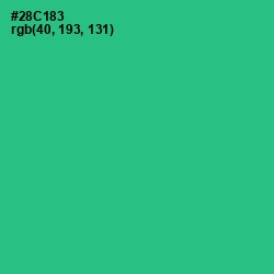 #28C183 - Shamrock Color Image