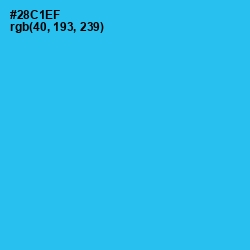 #28C1EF - Turquoise Color Image