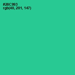 #28C993 - Shamrock Color Image