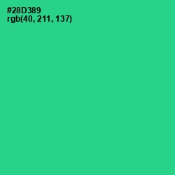 #28D389 - Shamrock Color Image