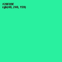 #28F09F - Shamrock Color Image