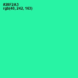 #28F2A3 - Shamrock Color Image